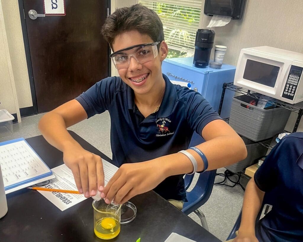 Student in Science Lab